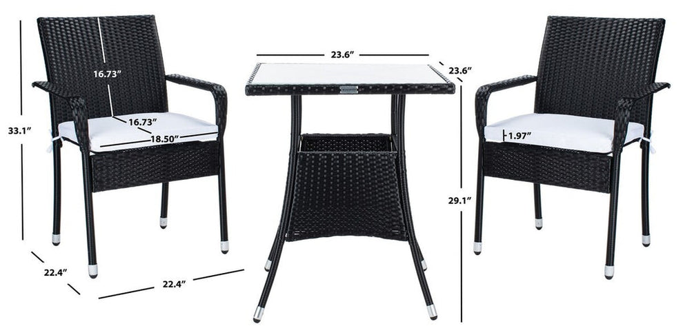 Safavieh Laban Bistro Set | Outdoor Dining Sets |  Modishstore  - 6