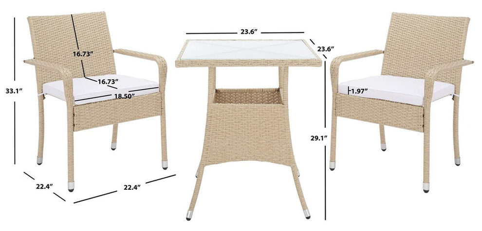 Safavieh Laban Bistro Set | Outdoor Dining Sets |  Modishstore  - 13