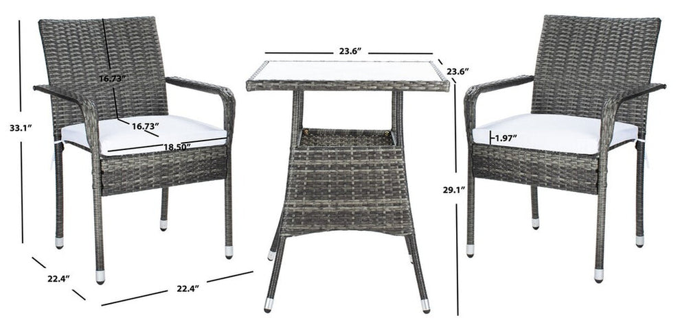 Safavieh Laban Bistro Set | Outdoor Dining Sets |  Modishstore  - 19