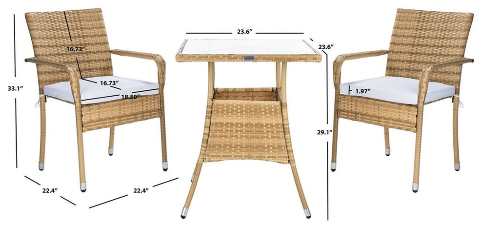 Safavieh Laban Bistro Set | Outdoor Dining Sets |  Modishstore  - 27