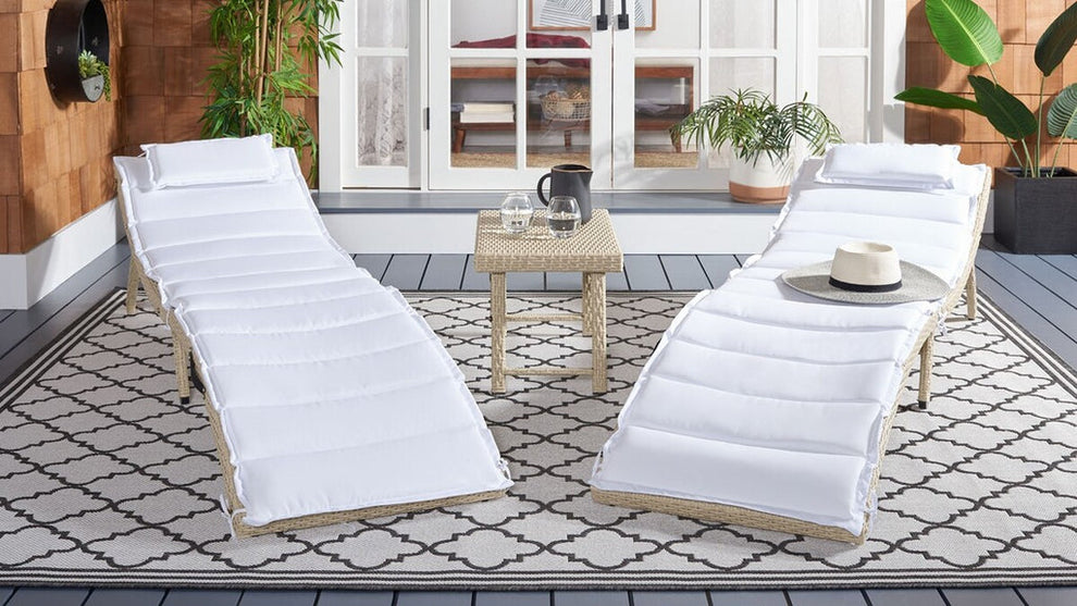 Safavieh Carew 3Pc Sun Lounger Set | Outdoor Recliners & Lounge Chairs |  Modishstore  - 9
