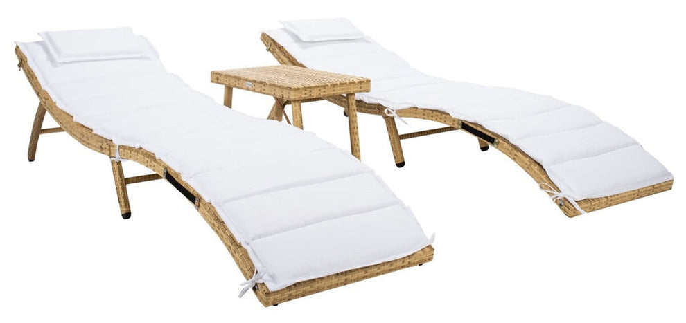 Safavieh Carew 3Pc Sun Lounger Set | Outdoor Recliners & Lounge Chairs |  Modishstore  - 30