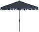 Safavieh Uv Resistant Zimmerman 9 Ft Crank Market Push Button Tilt Umbrella With Flap | Umbrellas |  Modishstore 