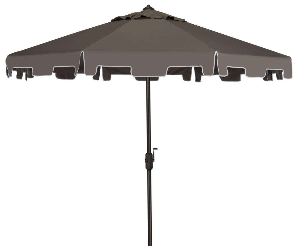 Safavieh Uv Resistant Zimmerman 9 Ft Crank Market Push Button Tilt Umbrella With Flap | Umbrellas |  Modishstore  - 5