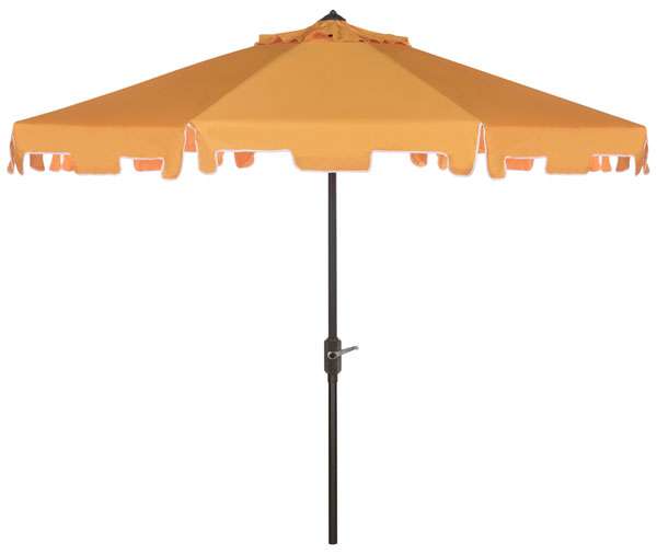 Safavieh Uv Resistant Zimmerman 9 Ft Crank Market Push Button Tilt Umbrella With Flap | Umbrellas |  Modishstore  - 6