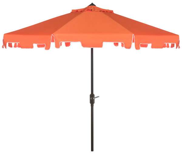 Safavieh Uv Resistant Zimmerman 9 Ft Crank Market Push Button Tilt Umbrella With Flap | Umbrellas |  Modishstore  - 7