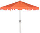 Safavieh Uv Resistant Zimmerman 9 Ft Crank Market Push Button Tilt Umbrella With Flap | Umbrellas |  Modishstore  - 7