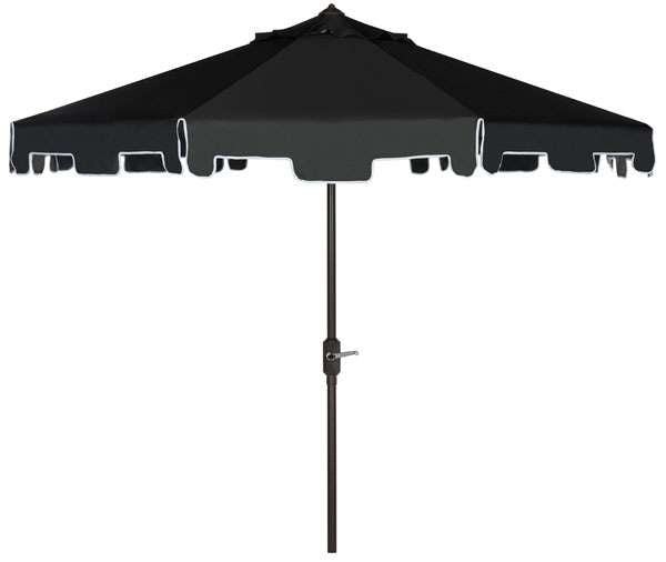 Safavieh Uv Resistant Zimmerman 9 Ft Crank Market Push Button Tilt Umbrella With Flap | Umbrellas |  Modishstore  - 8