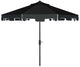 Safavieh Uv Resistant Zimmerman 9 Ft Crank Market Push Button Tilt Umbrella With Flap | Umbrellas |  Modishstore  - 8
