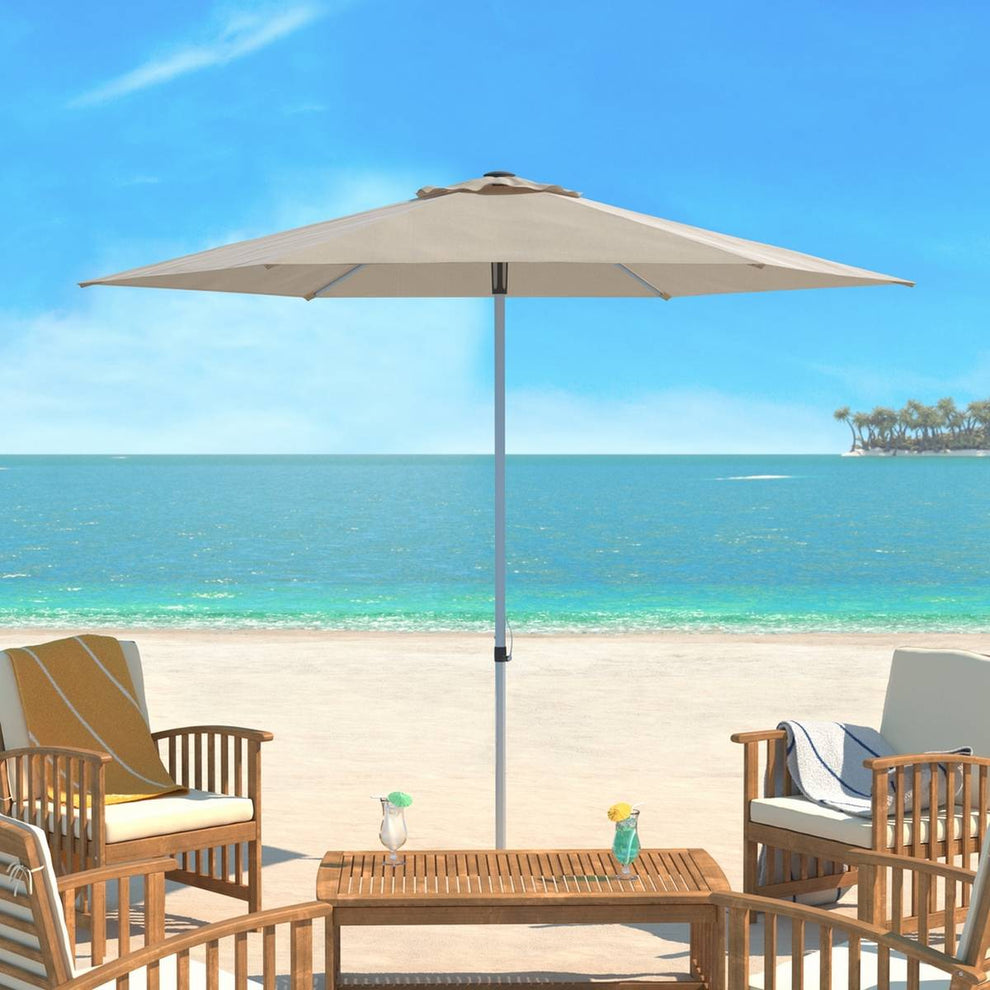Safavieh Uv Resistant Hurst 9 Ft Easy Glide Market Umbrella | Umbrellas |  Modishstore 