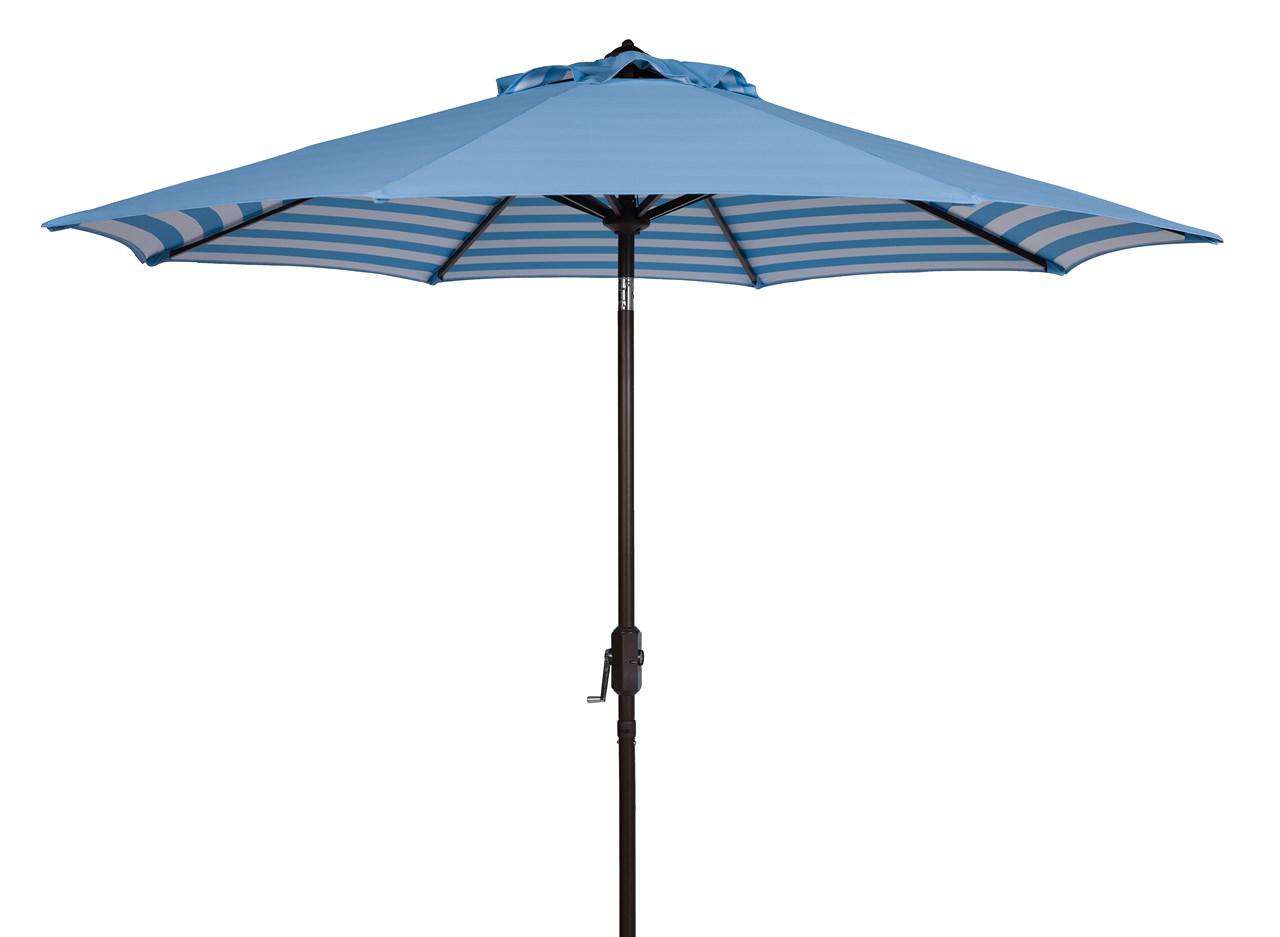 Safavieh Athens Inside Out Striped 9Ft Crank Outdoor Auto Tilt Umbrella | Umbrellas |  Modishstore  - 3