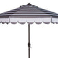 Safavieh Maui Single Scallop Striped 9Ft Crank Push Button Tilt Umbrella | Umbrellas |  Modishstore  - 3