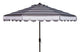 Safavieh Maui Single Scallop Striped 9Ft Crank Push Button Tilt Umbrella | Umbrellas |  Modishstore  - 3