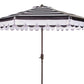 Safavieh Maui Single Scallop Striped 9Ft Crank Push Button Tilt Umbrella | Umbrellas |  Modishstore  - 7