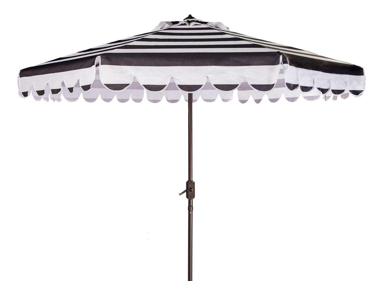 Safavieh Maui Single Scallop Striped 9Ft Crank Push Button Tilt Umbrella | Umbrellas |  Modishstore  - 7