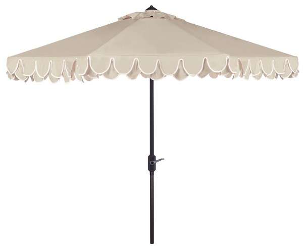 Safavieh Elegant Valance 11Ft Rnd Umbrella | Umbrellas |  Modishstore  - 2