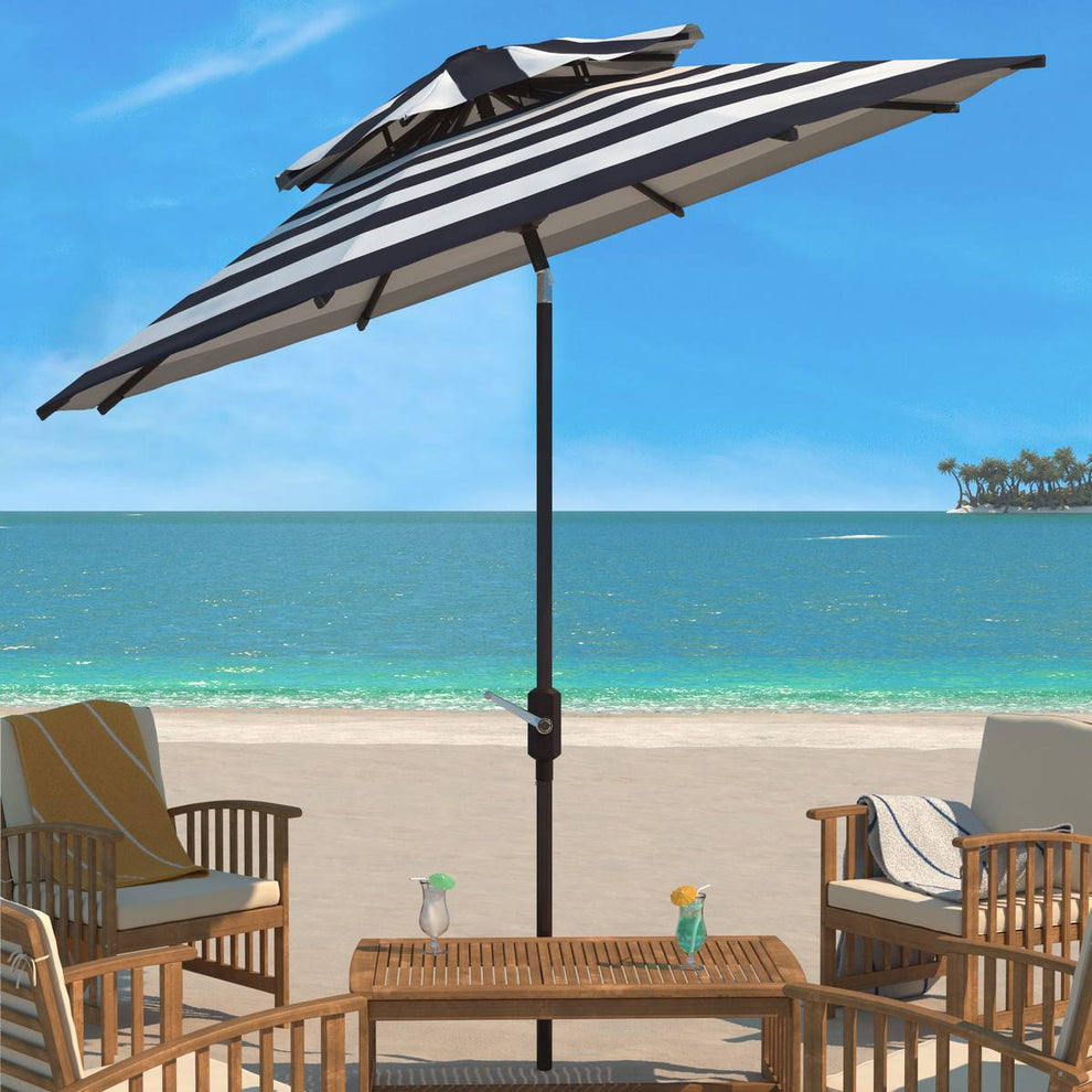 Safavieh Iris Fashion Line 9Ft Double Top Umbrella | Umbrellas |  Modishstore  - 6