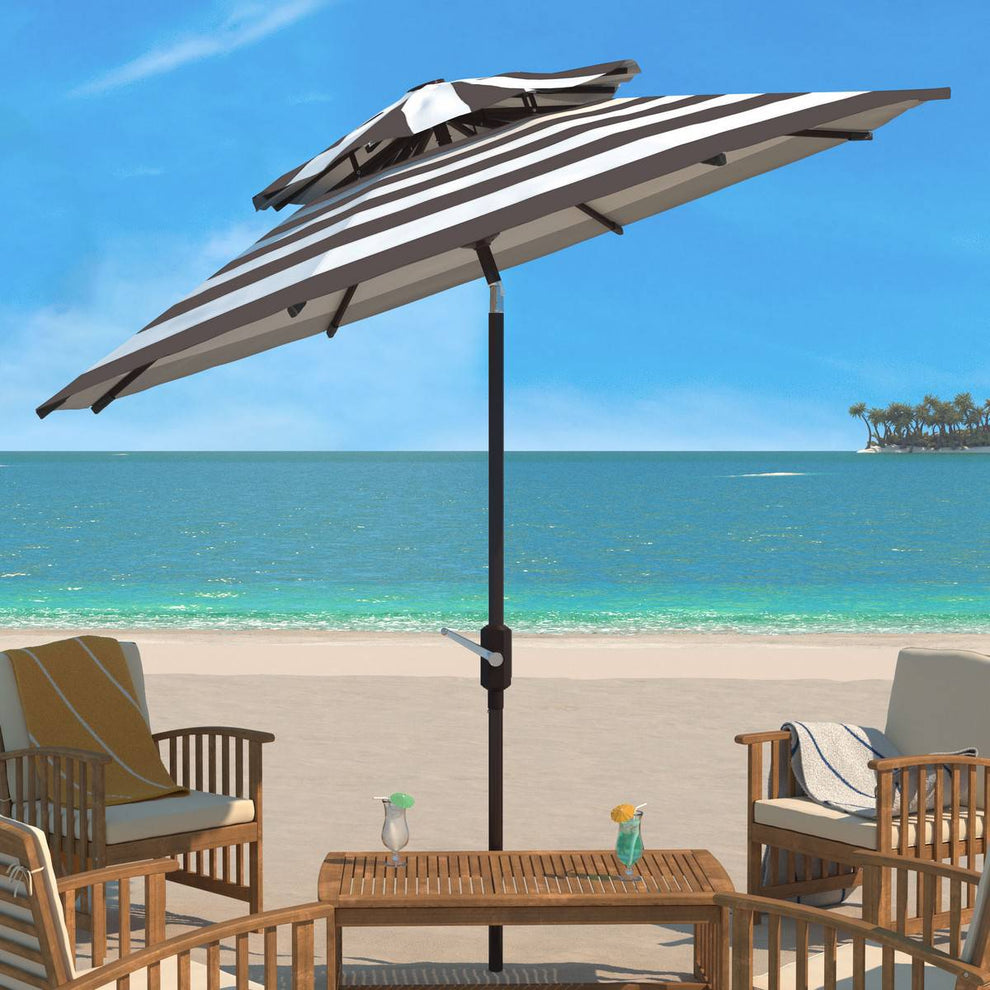 Safavieh Iris Fashion Line 9Ft Double Top Umbrella | Umbrellas |  Modishstore  - 9