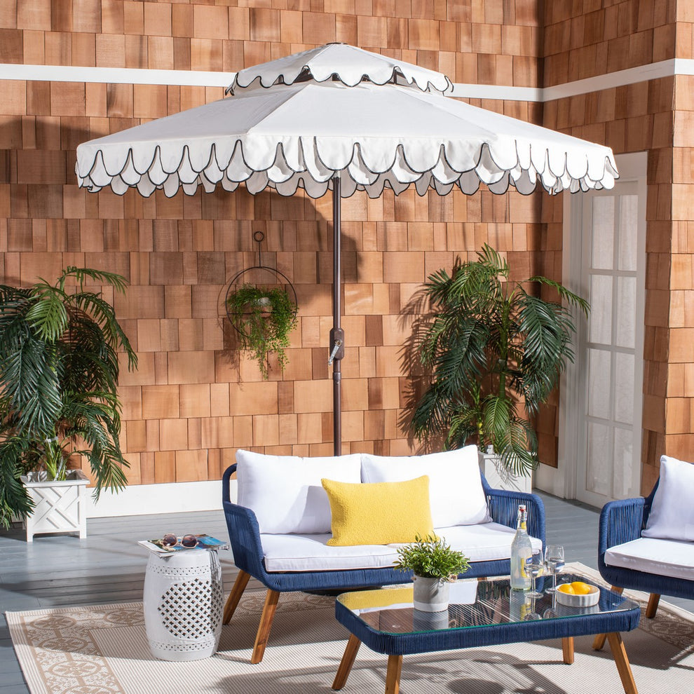 Safavieh Elegant Valance 9Ft Double Top Umbrella | Umbrellas |  Modishstore  - 8