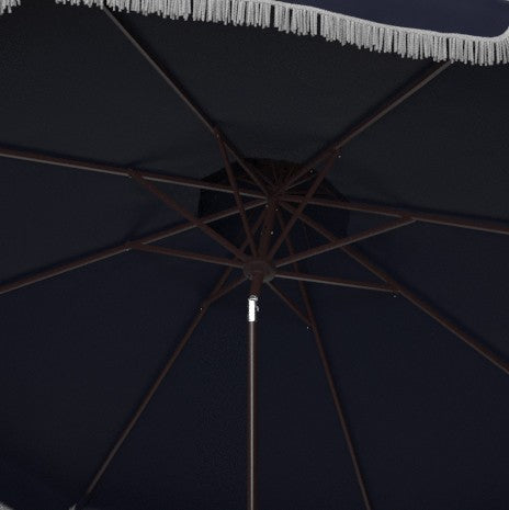 Safavieh Milan Fringe 9Ft Double Top Crank Umbrella | Umbrellas |  Modishstore  - 3