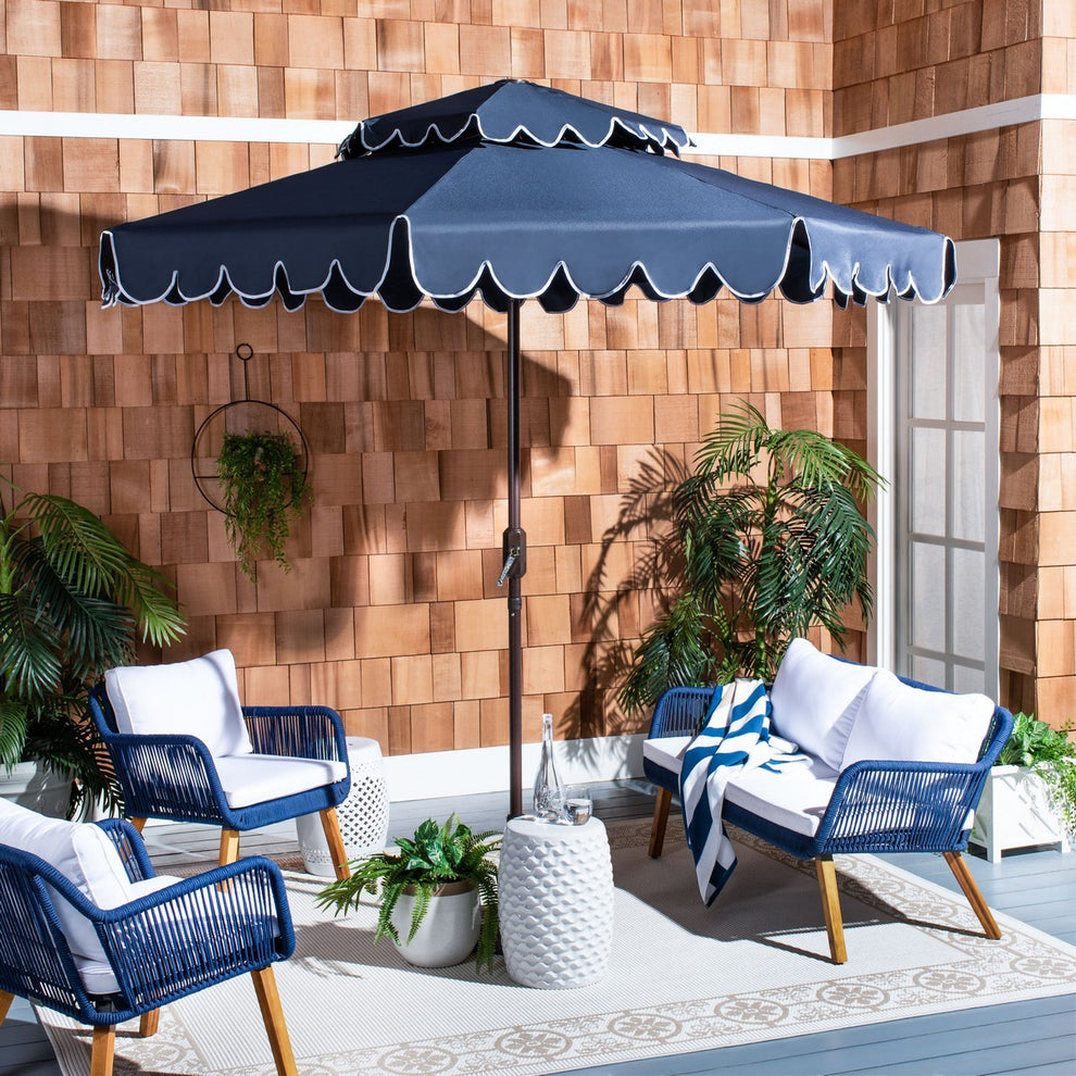 Safavieh Venice 9Ft Rnd Double Top Crank Umbrella | Umbrellas |  Modishstore  - 3