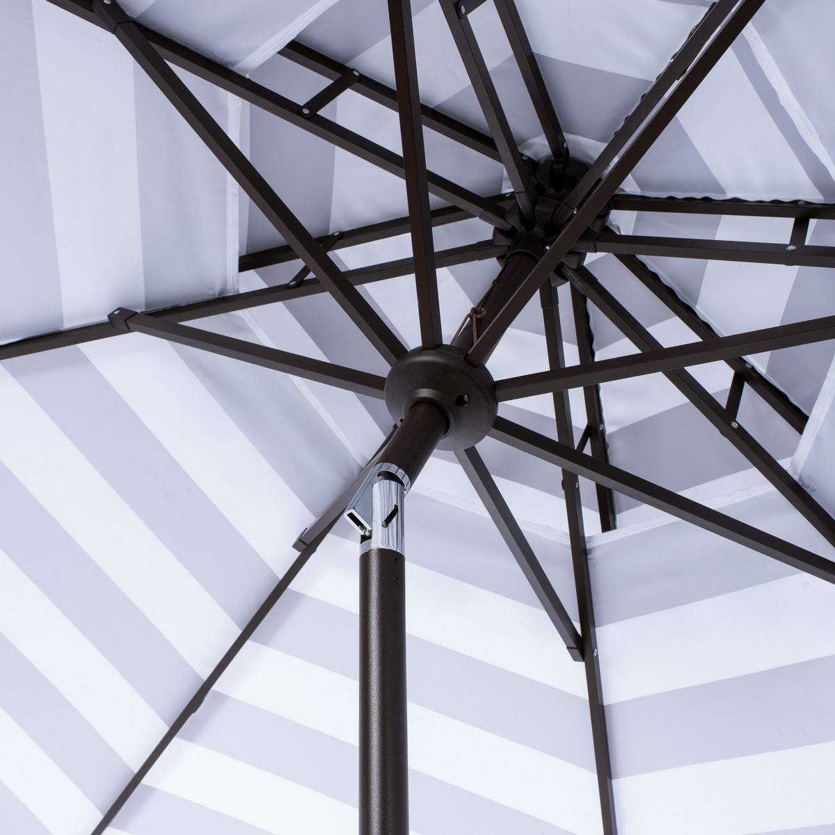 Safavieh Vienna 9Ft Rnd Double Top Crank Umbrella | Umbrellas |  Modishstore  - 2