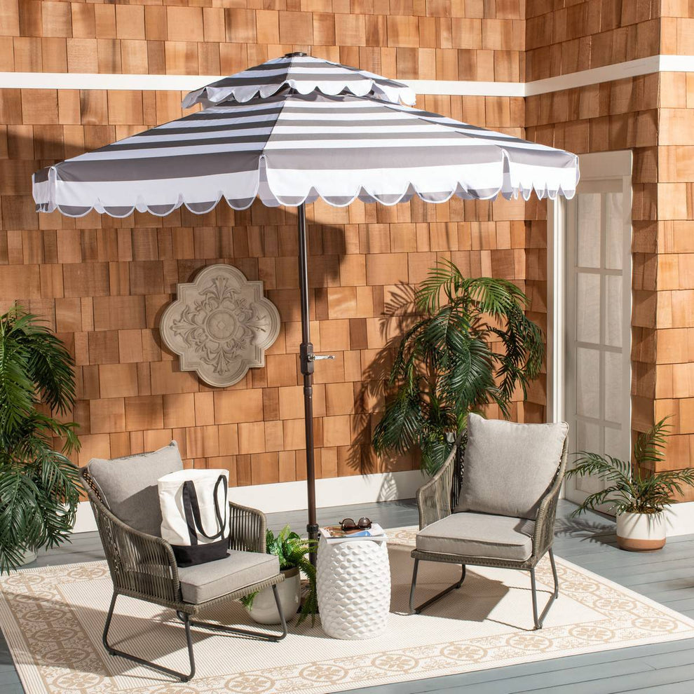 Safavieh Vienna 9Ft Rnd Double Top Crank Umbrella | Umbrellas |  Modishstore  - 3