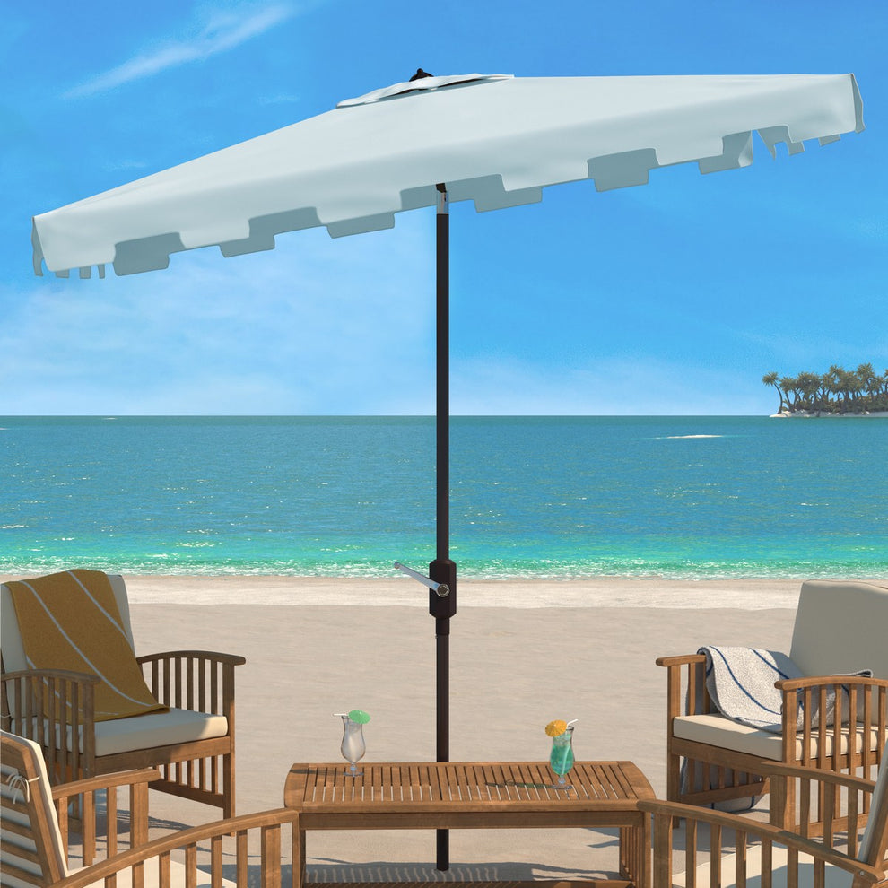 Safavieh Zimmerman 6.5 X 10 Ft Rect Market Umbrella | Umbrellas |  Modishstore  - 6