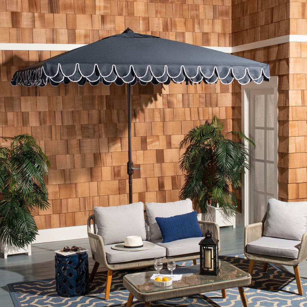 Safavieh Elegant Valance 7.5 Ft Square Umbrella | Umbrellas |  Modishstore  - 2