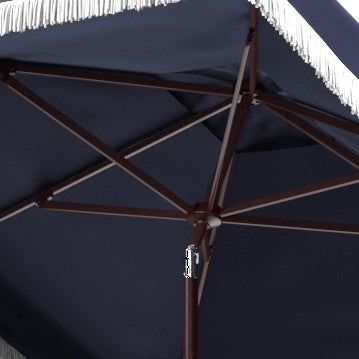 Safavieh Milan Fringe 7.5 Ft Square Crank Umbrella | Umbrellas |  Modishstore  - 3