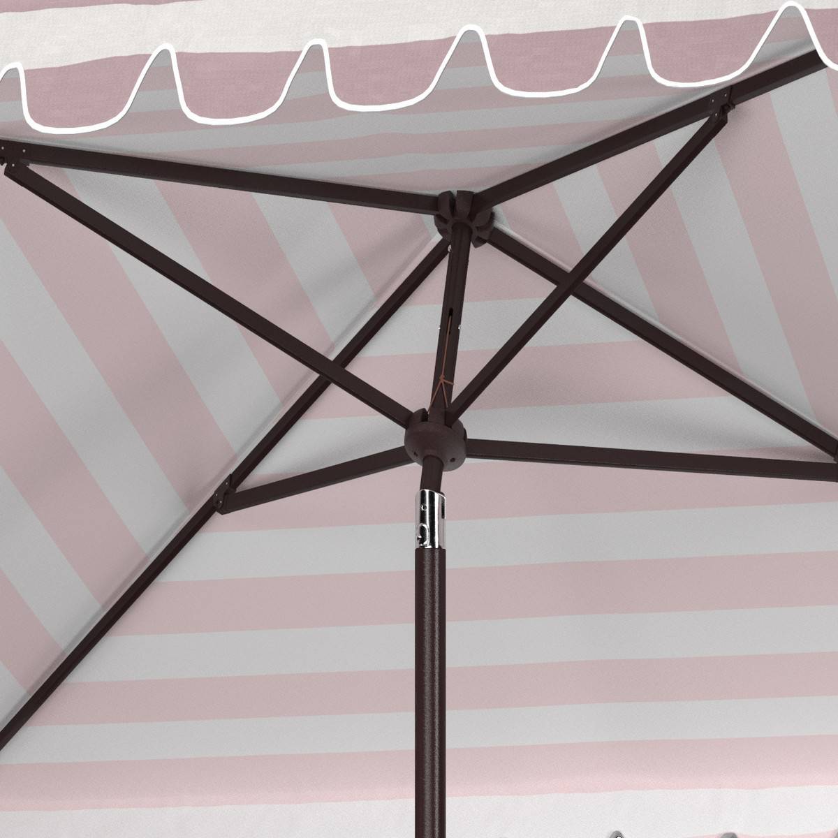 Safavieh Vienna 7.5 Ft Square Crank Umbrella | Umbrellas |  Modishstore  - 2
