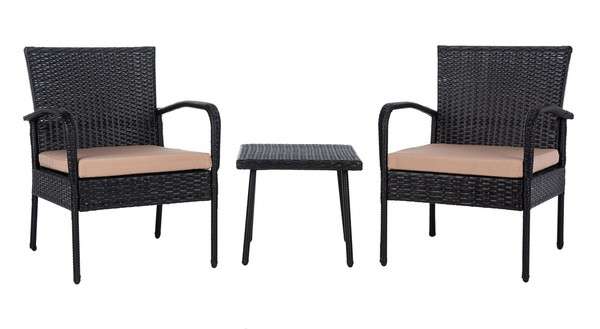 Safavieh Moore 3 Pc Lounge Set | Outdoor Patio |  Modishstore 