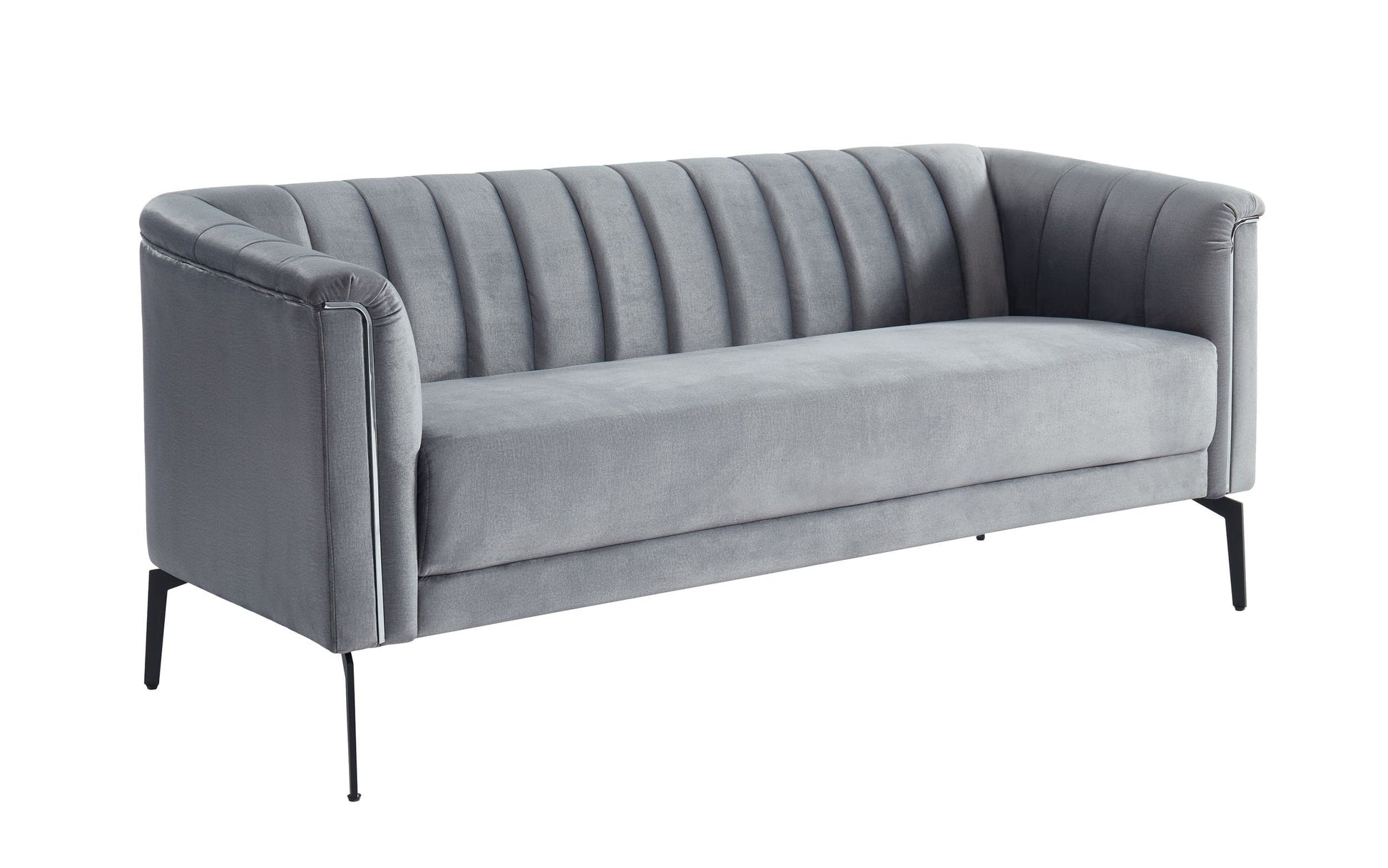 Divani Casa Patton - Modern Grey Fabric Sofa | Modishstore | Sofas