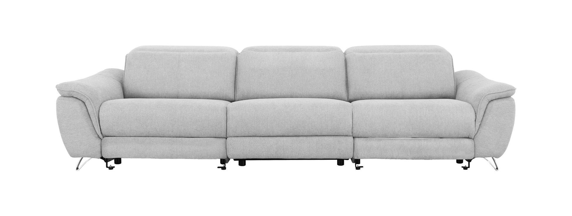 Divani Casa Paul - Contemporary Grey Fabric 4-Seater Sofa w/ Electric Recliners | Sofas | Modishstore - 3