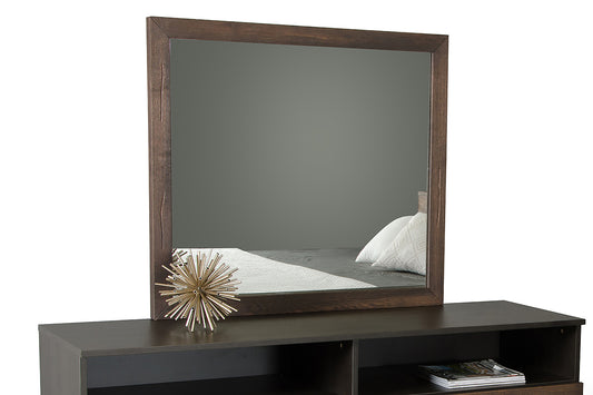 Vig Furniture Modrest Wharton Modern Dark Aged Oak Mirror | Modishstore | Mirrors