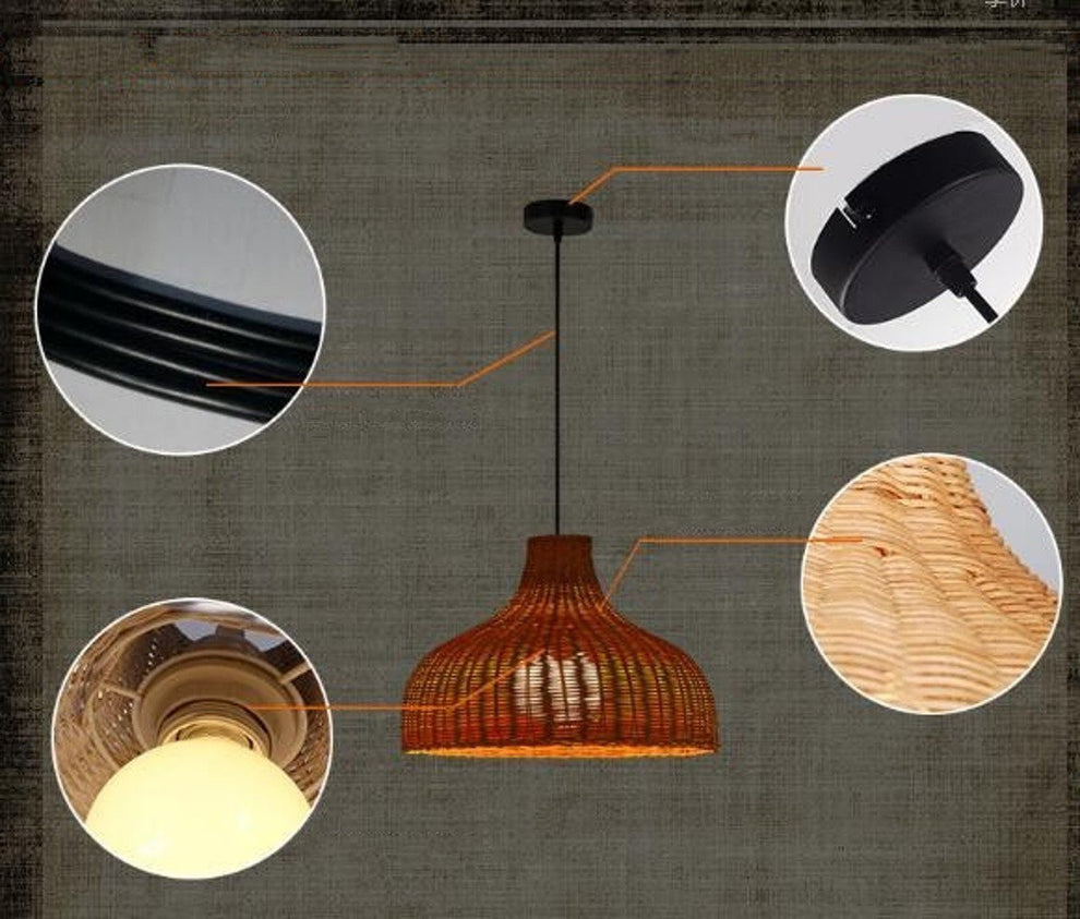 Wicker Grace Handmade Pendant Lamp by Artisan Living Pendant Lamps, Artisan Living, - Modish Store-12