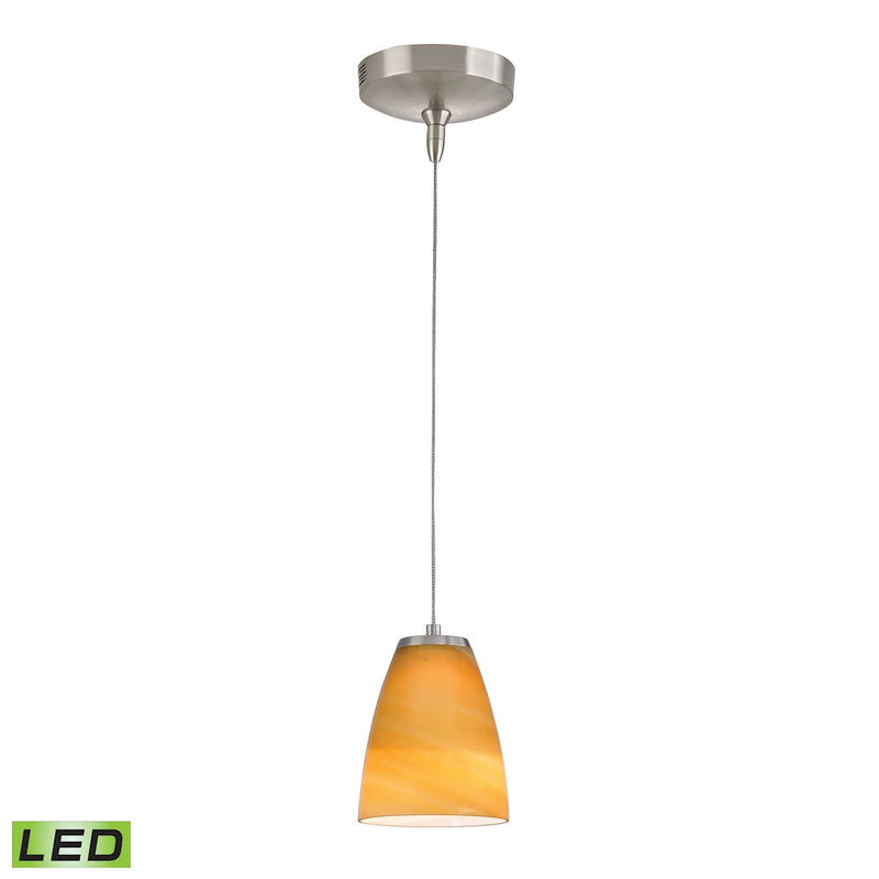 Low Voltage 1-Light Mini Pendant in Brushed Nickel ELK Lighting PF1000/1-LED-BN-DS | Pendant Lamps | Modishstore