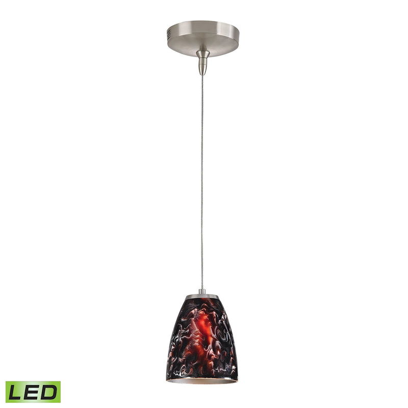 Low Voltage 1-Light Mini Pendant in Brushed Nickel ELK Lighting PF1000/1-LED-BN-SL | Pendant Lamps | Modishstore