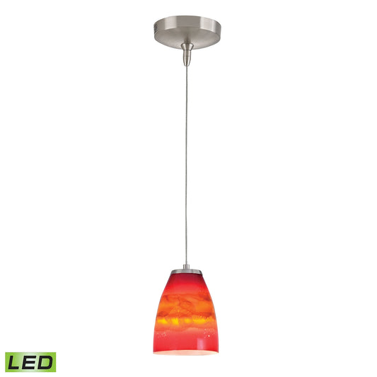 Low Voltage 1-Light Mini Pendant in Brushed Nickel ELK Lighting PF1000/1-LED-BN-VS | Pendant Lamps | Modishstore