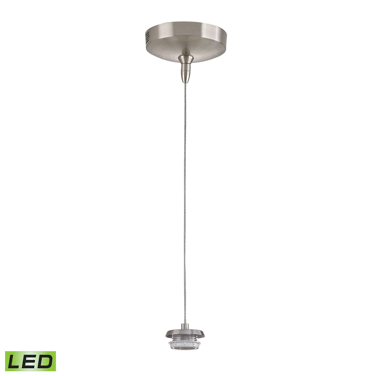 Low Voltage 1-Light Mini Pendant (less glass) in Brushed Nickel ELK Lighting | Pendant Lamps | Modishstore