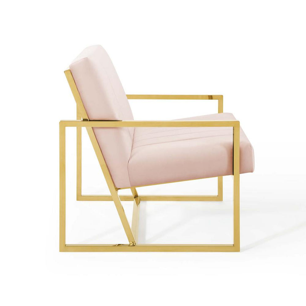 Modway Inspire Channel Tufted Performance Velvet Armchair - EEI-3914 | Armchairs | Modishstore - 15