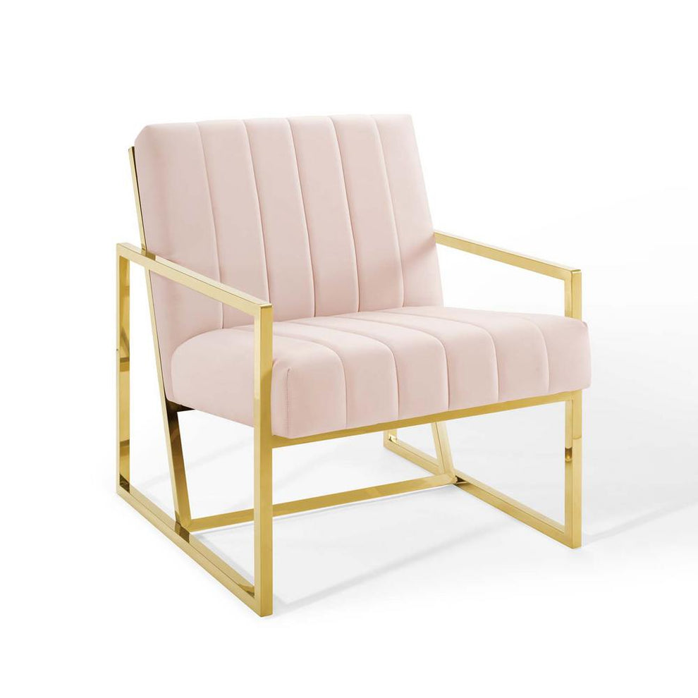 Modway Inspire Channel Tufted Performance Velvet Armchair - EEI-3914 | Armchairs | Modishstore - 19