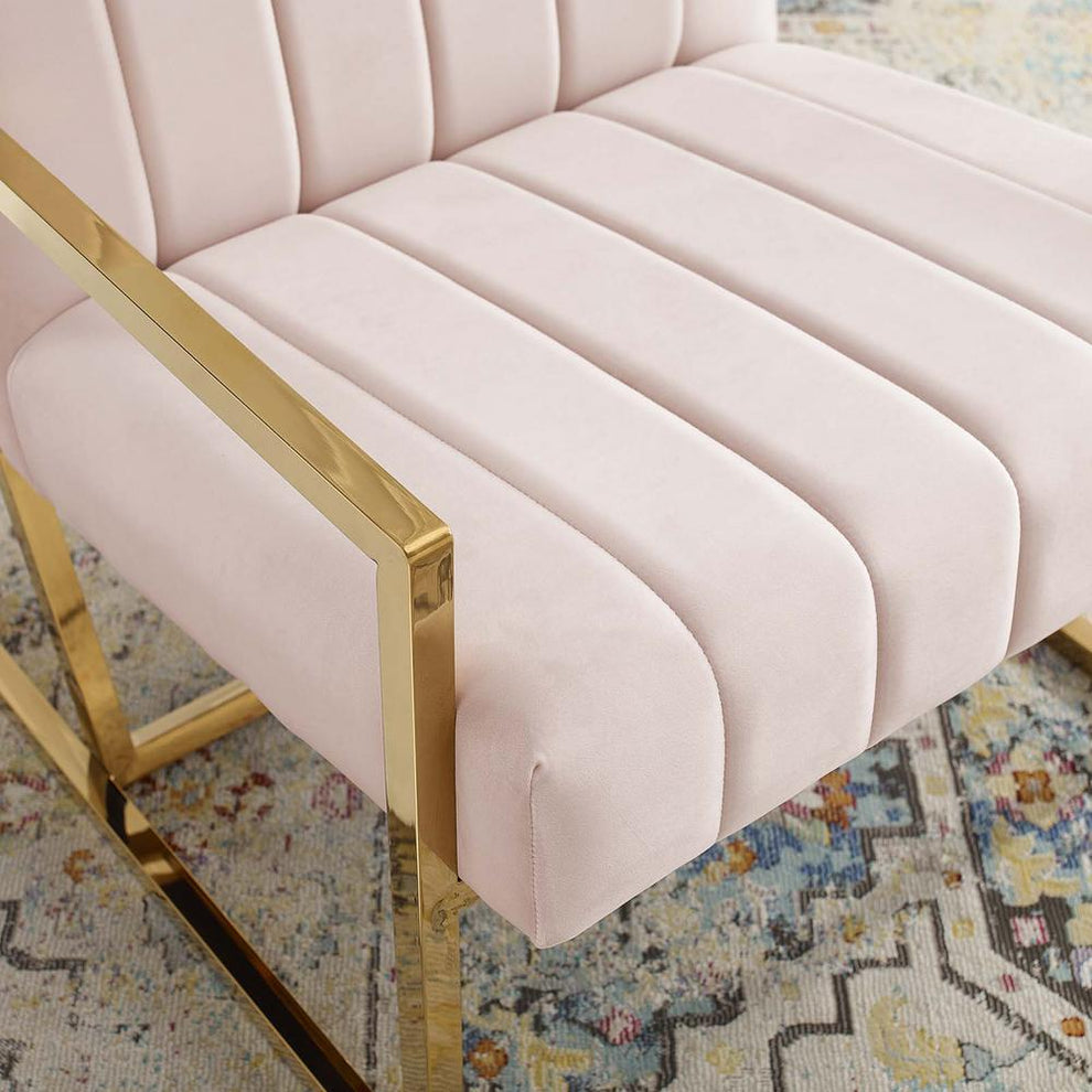 Modway Inspire Channel Tufted Performance Velvet Armchair - EEI-3914 | Armchairs | Modishstore - 20