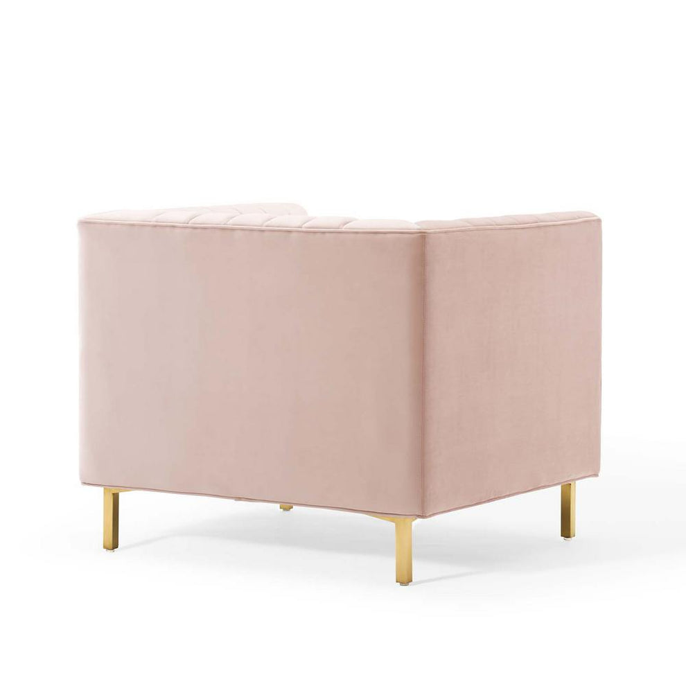 Modway Shift Channel Tufted Performance Velvet Armchair - EEI-4130 | Armchairs | Modishstore - 16