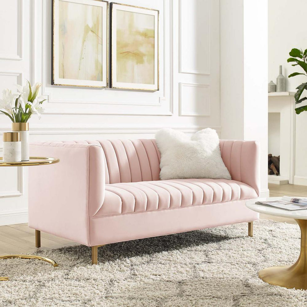 Modway Shift Channel Tufted Performance Velvet Loveseat - EEI-4131 | Loveseats | Modishstore - 20