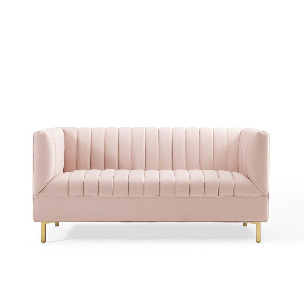 Modway Shift Channel Tufted Performance Velvet Loveseat - EEI-4131 | Loveseats | Modishstore - 23