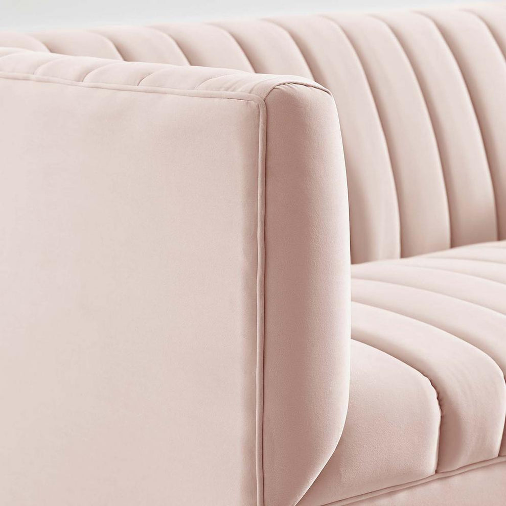 Modway Shift Channel Tufted Performance Velvet Loveseat - EEI-4131 | Loveseats | Modishstore - 25