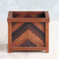 Masaya Planter, Hardwood Herringbone Pattern, Indoor/Outdoor | Planters, Troughs & Cachepots | Modishstore - 2