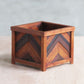 Masaya Planter, Hardwood Herringbone Pattern, Indoor/Outdoor | Planters, Troughs & Cachepots | Modishstore - 3