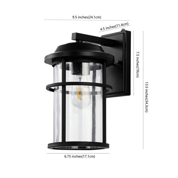 Safavieh Cianna Outdoor Wall Sconce Set Of 2 - Matte Black | Outdoor Lights | Modishstore - 3